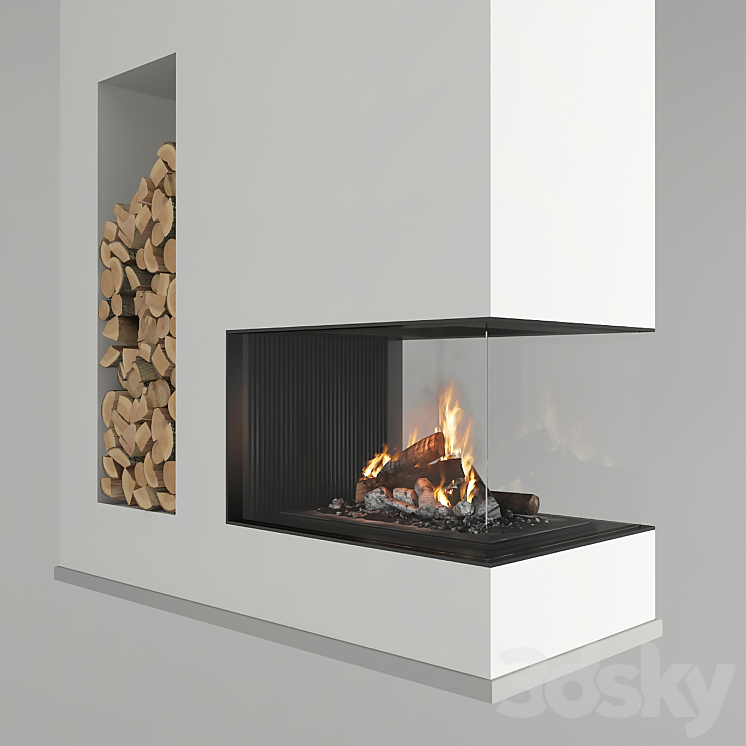 Fireplace 3DS Max Model - thumbnail 1