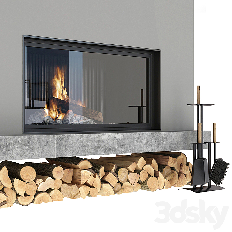 Fireplace 3DS Max - thumbnail 2