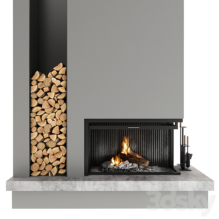 Fireplace 3DS Max - thumbnail 2