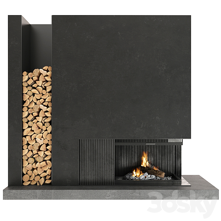 Fireplace 3DS Max - thumbnail 2