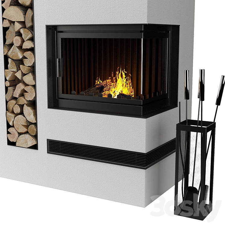 Fireplace 3DS Max - thumbnail 2