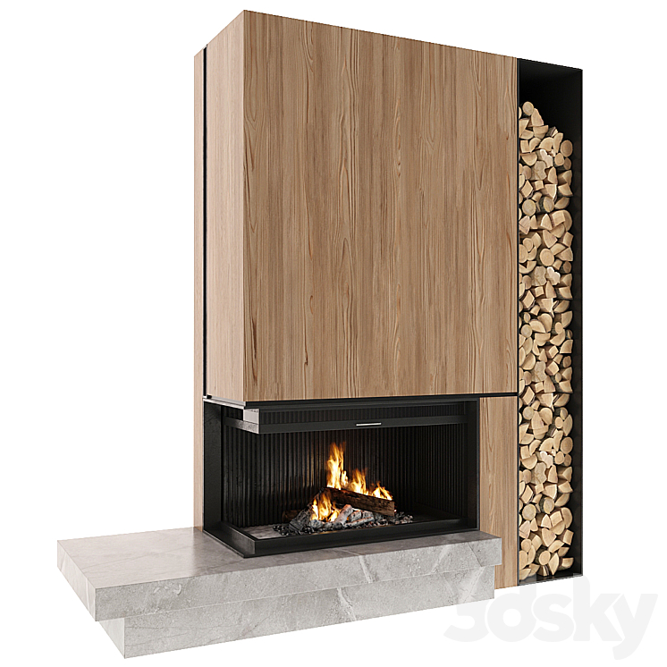 Fireplace 3DS Max - thumbnail 1