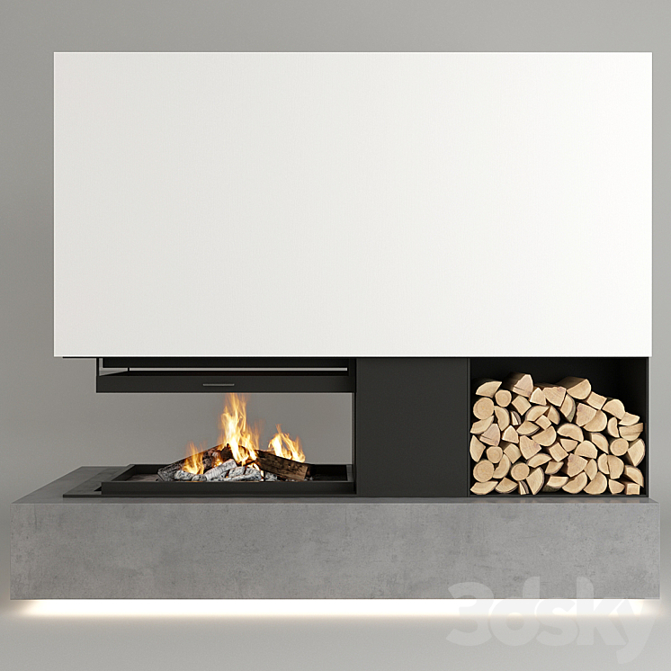 Fireplace 3DS Max - thumbnail 2