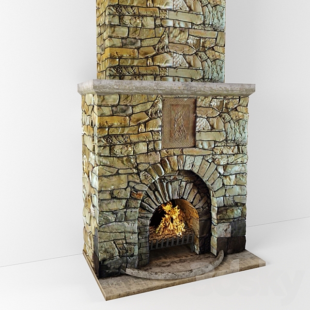 fireplace 3ds Max - thumbnail 1