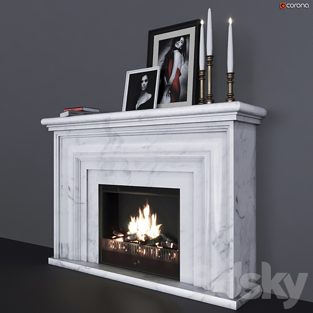 Fireplace 3DS Max Model - thumbnail 3