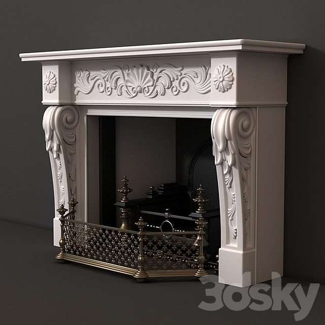 Fireplace 3DS Max Model - thumbnail 1