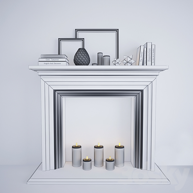 Fireplace 6 3DS Max Model - thumbnail 3