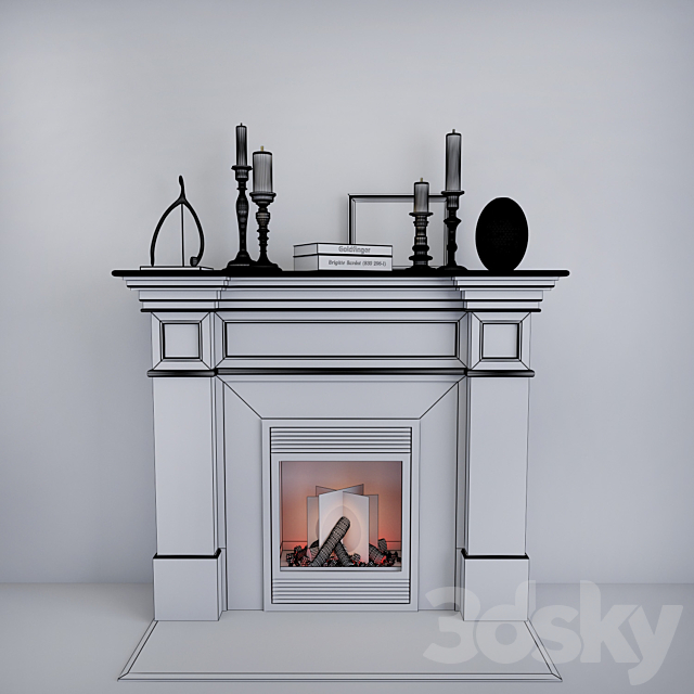 Fireplace 8 Black Edition 3ds Max - thumbnail 3