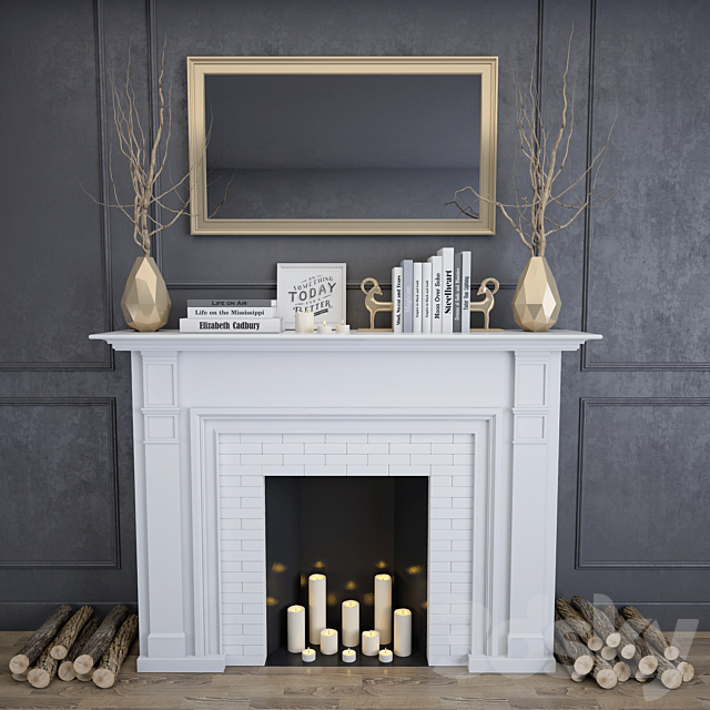 Fireplace 9 3ds Max - thumbnail 1