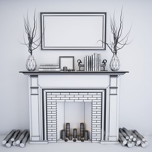 Fireplace 9 3ds Max - thumbnail 3