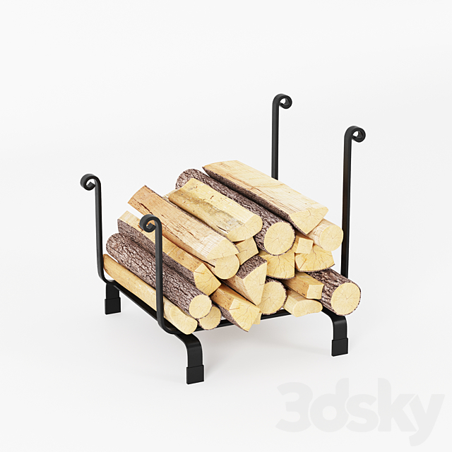 Fireplace Accessories set 02 3DS Max Model - thumbnail 3