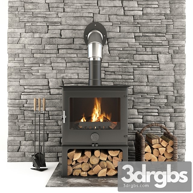 Fireplace and accessories 3 3dsmax Download - thumbnail 1