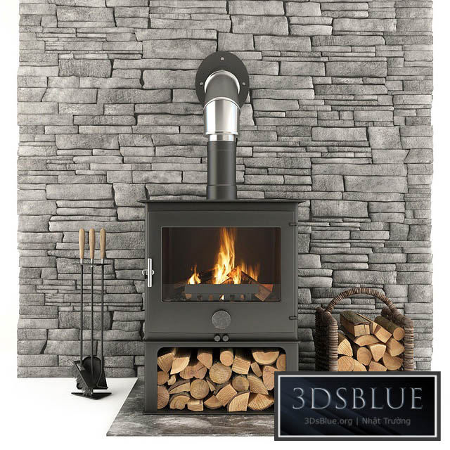 Fireplace and accessories 3DS Max - thumbnail 3