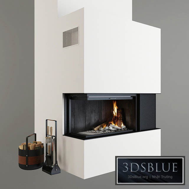 Fireplace and accessories 3DS Max - thumbnail 3