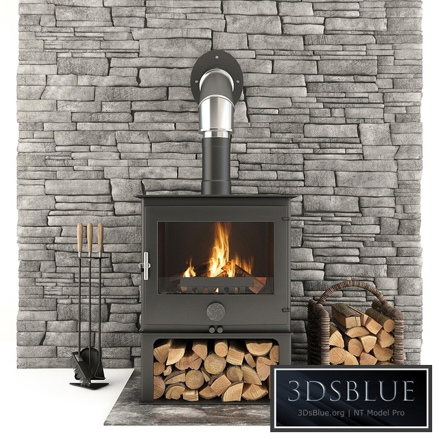 Fireplace and accessories 3DS Max - thumbnail 3