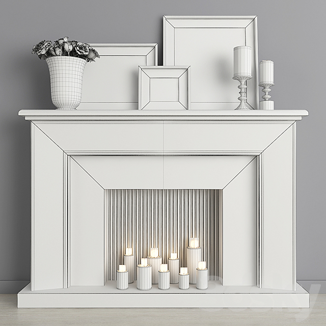 Fireplace and decor 17 3DSMax File - thumbnail 3