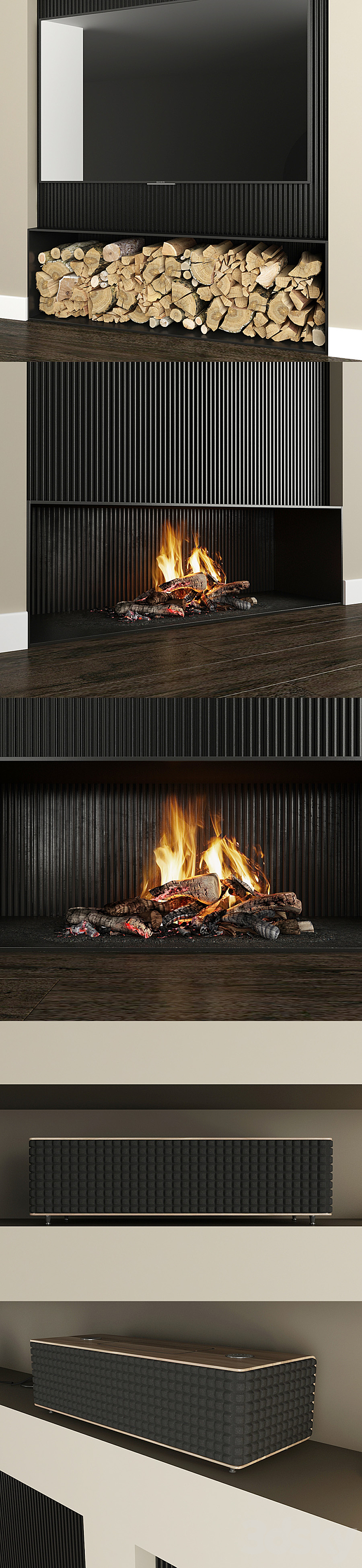 Fireplace and decor 27 3DS Max - thumbnail 2