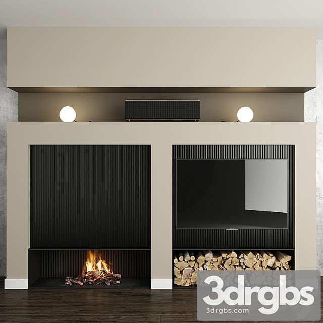 Fireplace And Decor 27 3dsmax Download - thumbnail 1