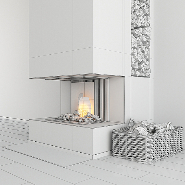 Fireplace and decor 32 3DSMax File - thumbnail 3