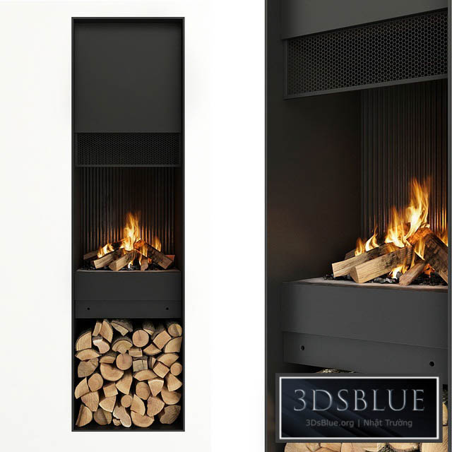 Fireplace and firewood 3DS Max - thumbnail 3