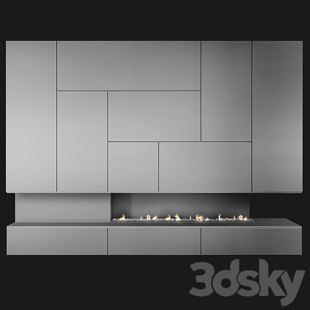 Fireplace and firewood 6 3DSMax File - thumbnail 2