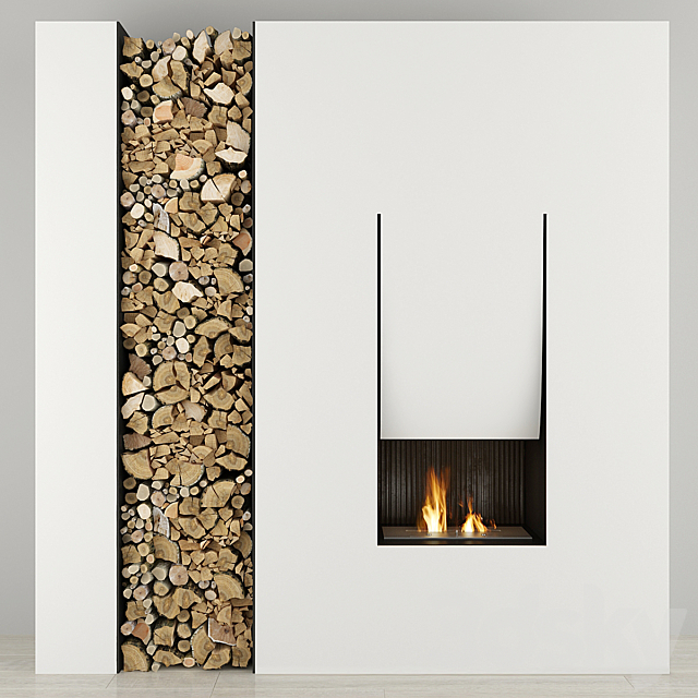 Fireplace and firewood Antoniolupi 3DSMax File - thumbnail 1