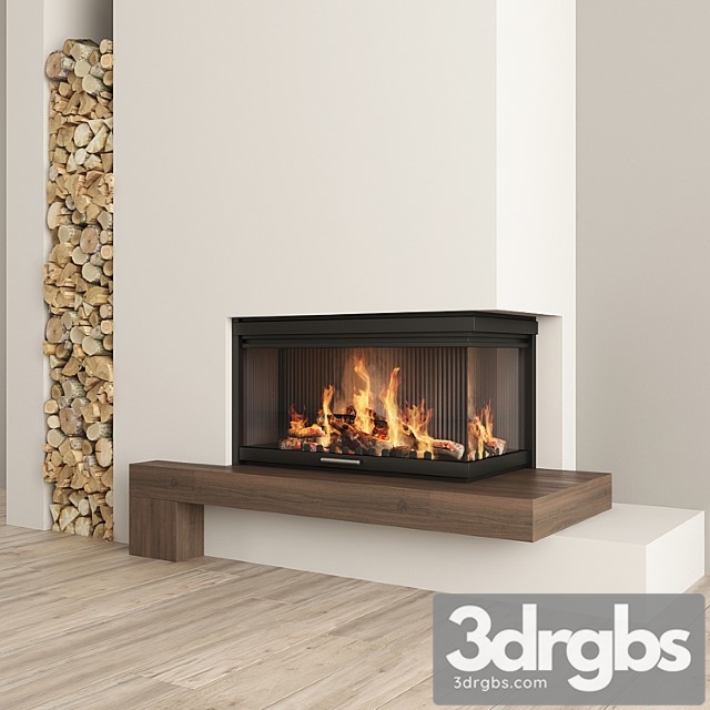 Fireplace and Firewood2 3dsmax Download - thumbnail 1