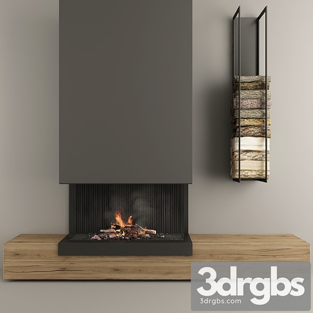 Fireplace and firewood3 3dsmax Download - thumbnail 1