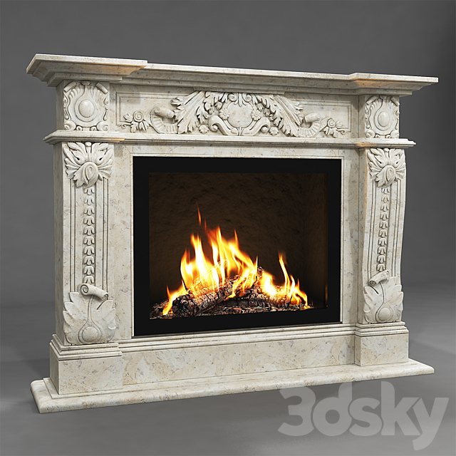 Fireplace Artevero Mercury 3ds Max - thumbnail 1