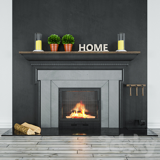 Fireplace classic 3DSMax File - thumbnail 1