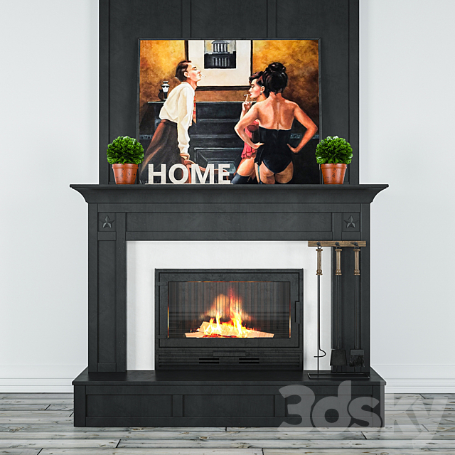 Fireplace classic 3DSMax File - thumbnail 1