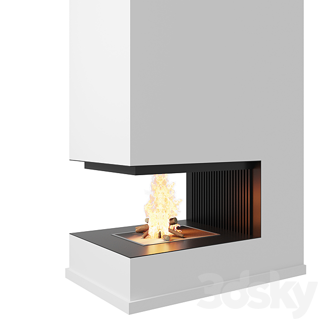 Fireplace – composition 2 3DS Max Model - thumbnail 2