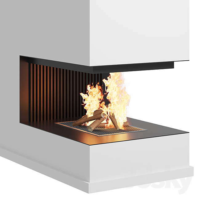 Fireplace – composition 2 3DS Max Model - thumbnail 3