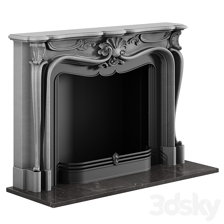 Fireplace De Orsay 3DS Max - thumbnail 2