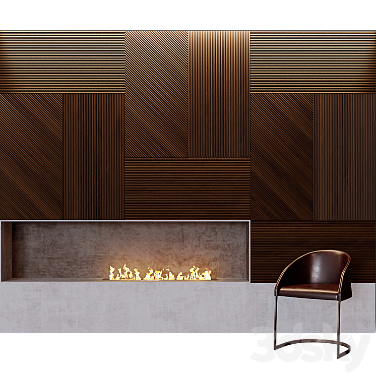 Fireplace design Emmemobili 3DS Max - thumbnail 1