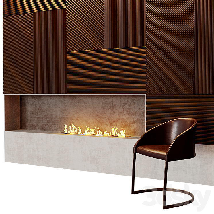 Fireplace design Emmemobili 3DS Max - thumbnail 2