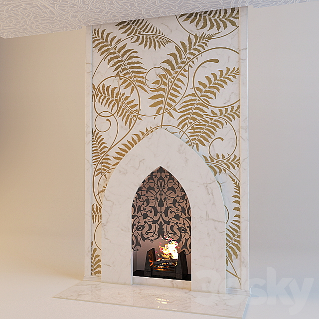 Fireplace East 3ds Max - thumbnail 1