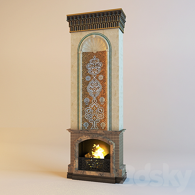 Fireplace East 3ds Max - thumbnail 1