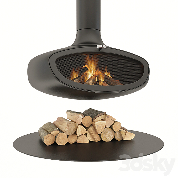 Fireplace firebob 3DS Max - thumbnail 2