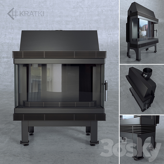 Fireplace fireplace KRATKI BLANKA 3ds Max - thumbnail 1