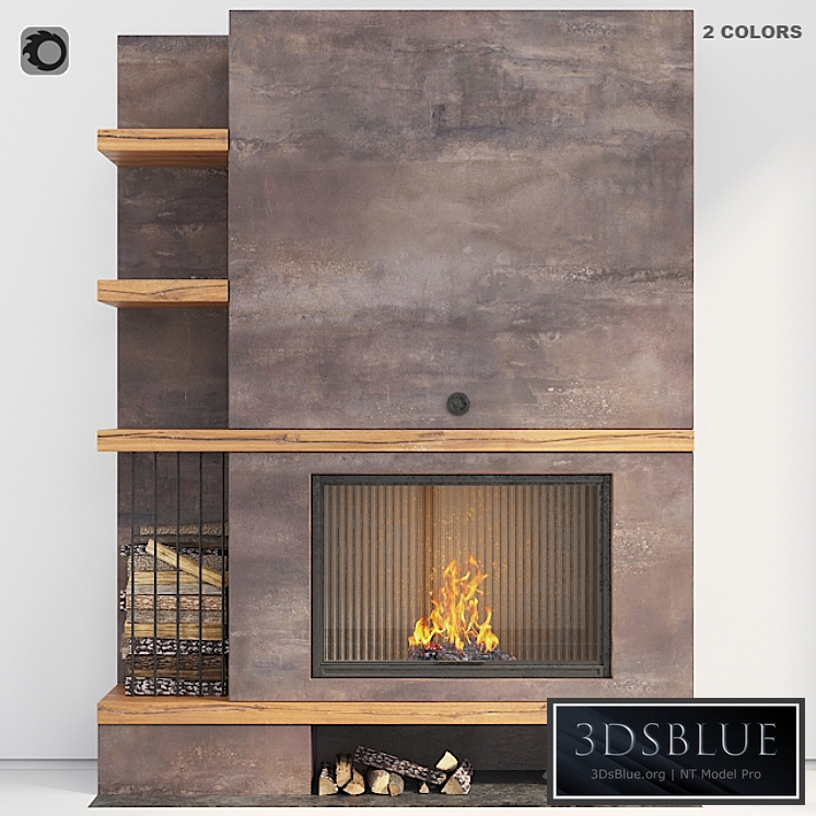 Fireplace \/ Firewood 3DS Max - thumbnail 3