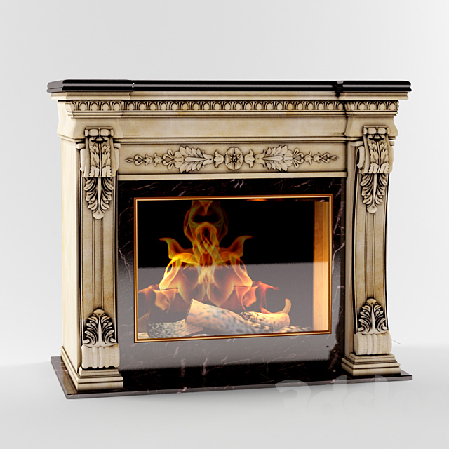 Fireplace in classic style 3DSMax File - thumbnail 1