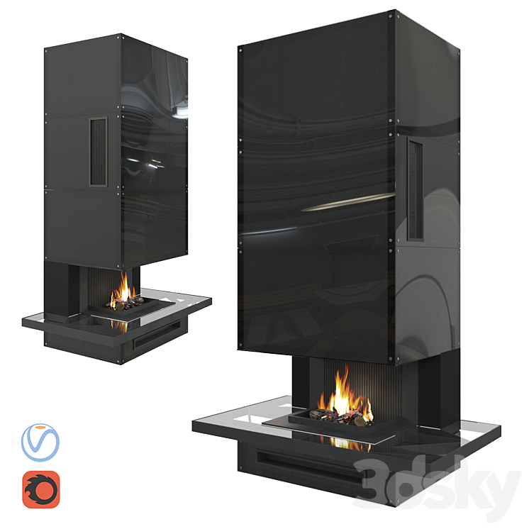 Fireplace Loft 3DS Max - thumbnail 1