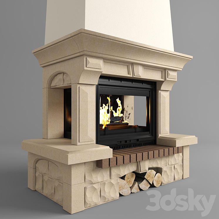 Fireplace MEDOC (Supra) 3DS Max Model - thumbnail 3