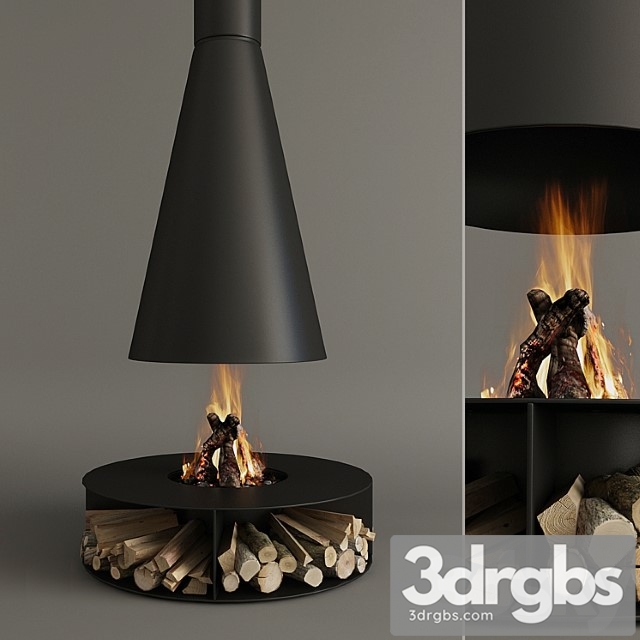 Fireplace Modern 10 3dsmax Download - thumbnail 1