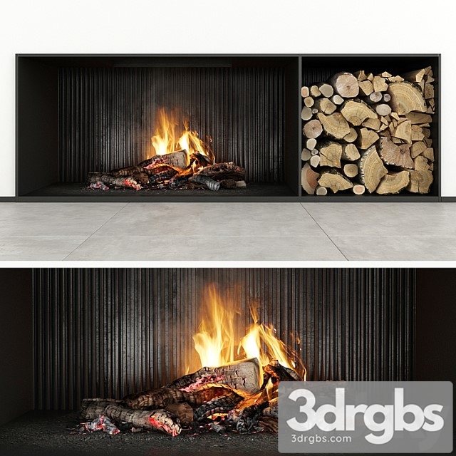 Fireplace Modern 29 3dsmax Download - thumbnail 1