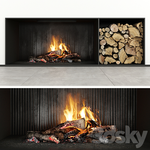 Fireplace modern 29 3DSMax File - thumbnail 1