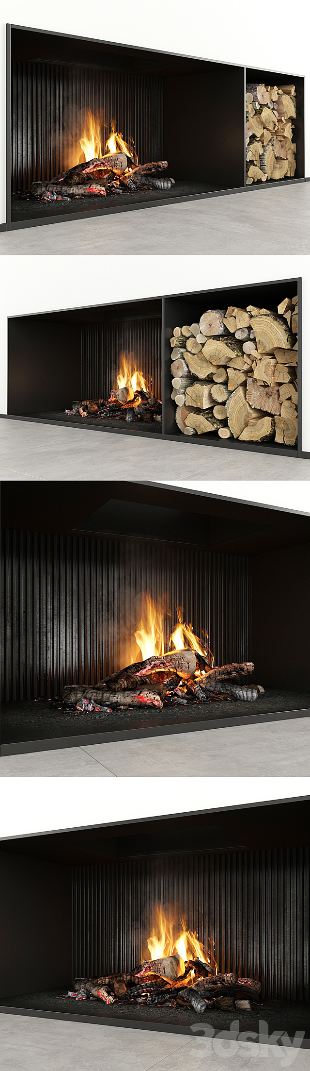 Fireplace modern 29 3DSMax File - thumbnail 2