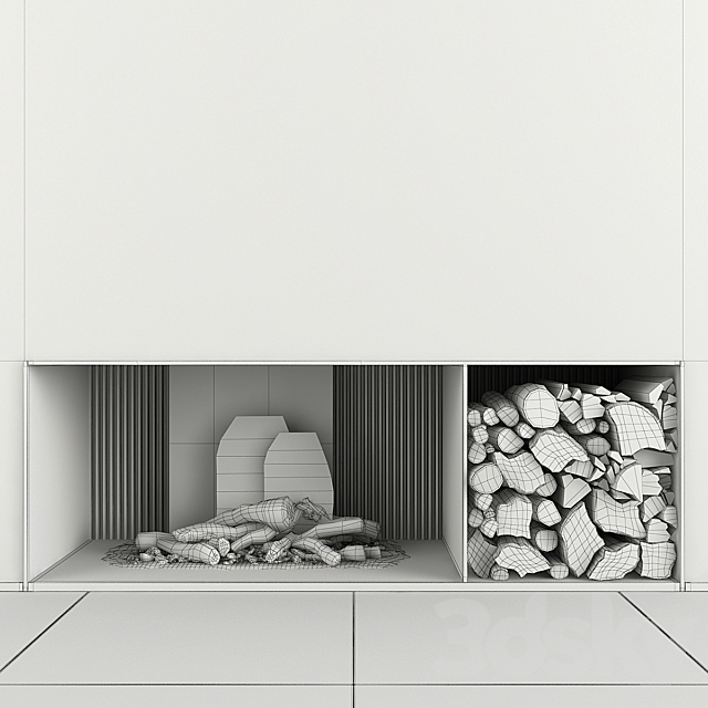 Fireplace modern 29 3DSMax File - thumbnail 3