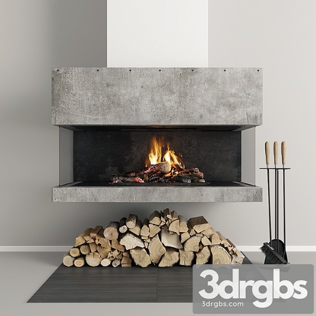 Fireplace Modern 33 3dsmax Download - thumbnail 1